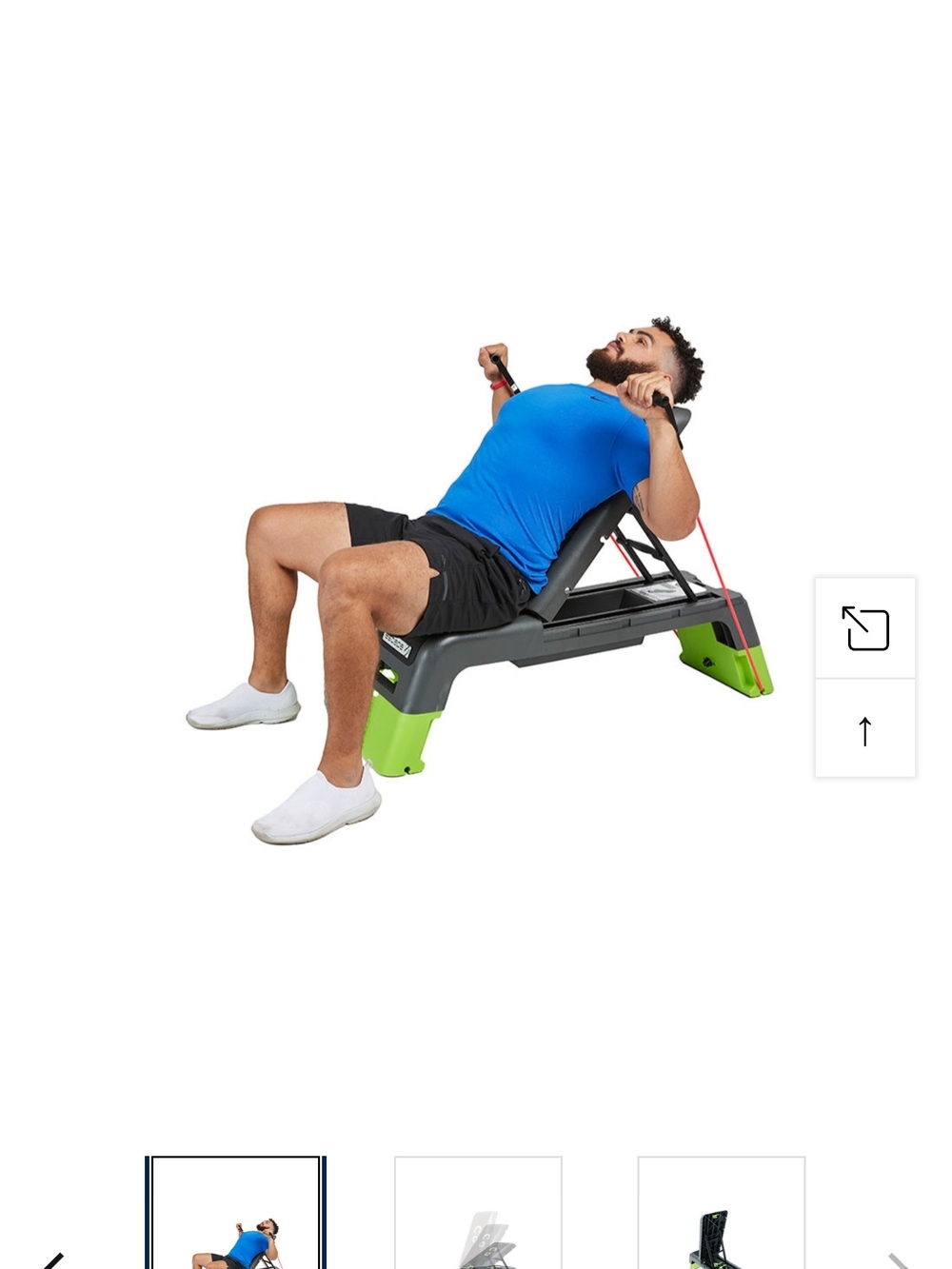 Adjustable Foldable Workout Bench in Blue and Green - Brand: